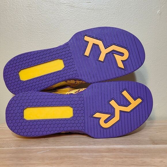 TYR L-1 Lifter Weightlifting Shoes Yellow Purple Men\'s Size 10 Women\'s 11.5 main image 6